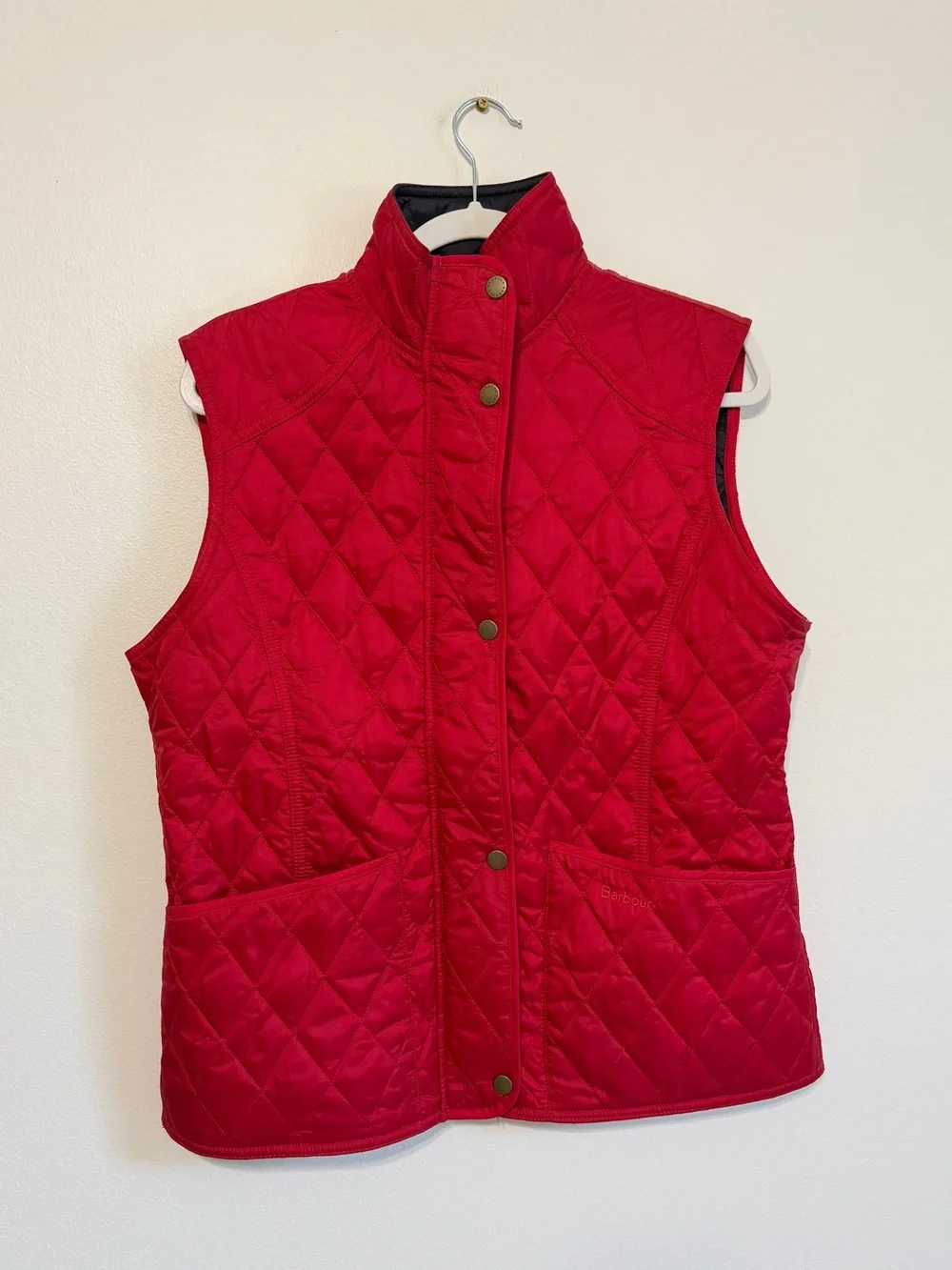 Barbour Women’s Quilted Vest Size 10 Red Fall winter